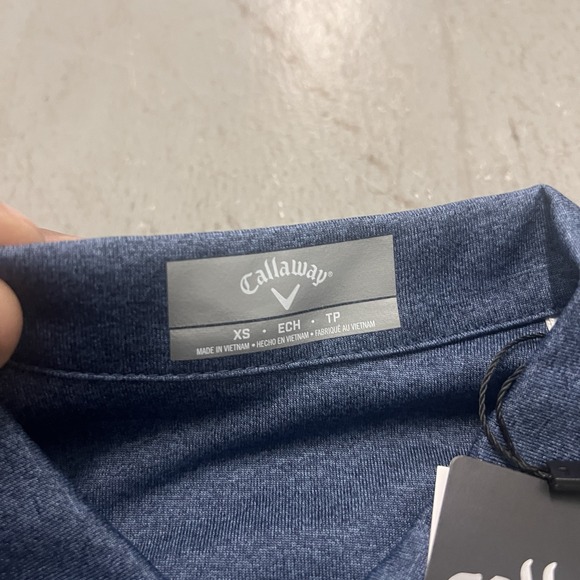 Callaway Women's XS Navy Opti-Dri 1/4 Zip Golf Short Sleeve Polo Shirt - Picture 3 of 5